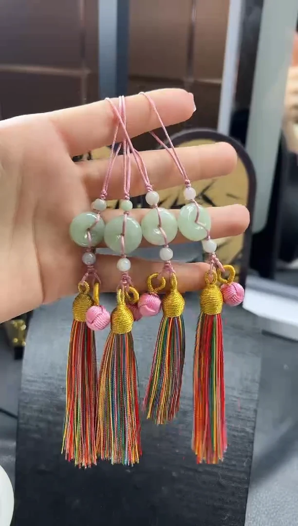 【闪购商品】翡翠颈饰未镶嵌YM1102平安扣（彩）包挂多样性发1件