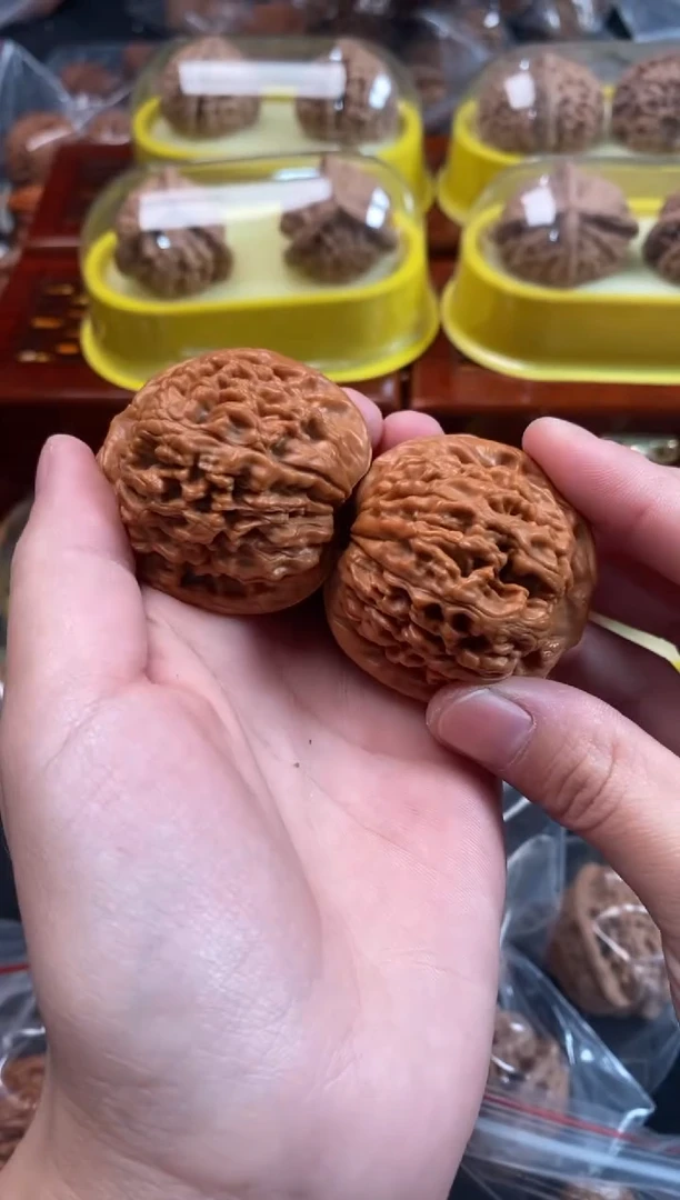 把件文玩核桃莲花41尺Q513