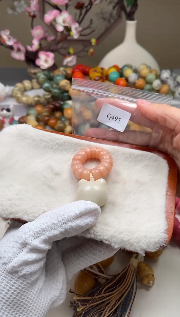 菩提根/象牙果手串瑕Q491斜切大肠手捻11+mm一串随机