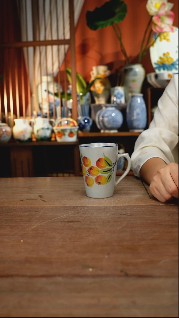 瓷片【简家甄选】景德镇设计师釉下手绘陶瓷餐具