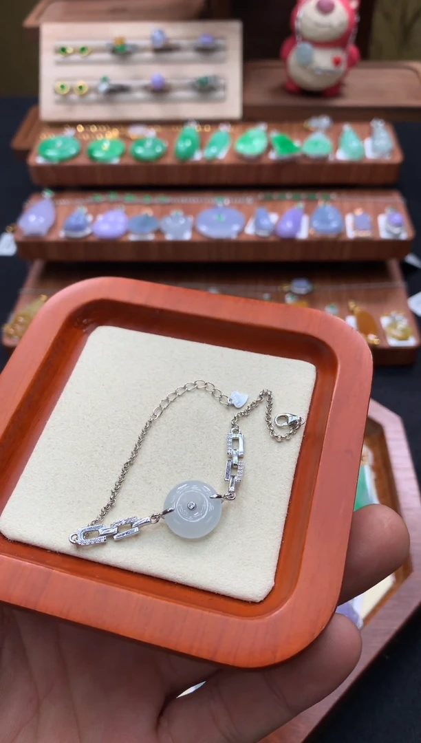 未镶嵌手链翡翠平安扣手链