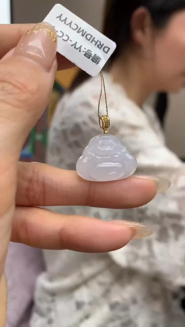 【闪购商品】翡翠颈饰18K金镶嵌佛公