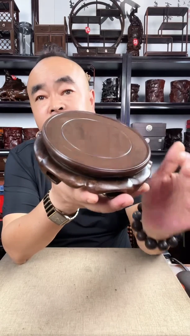 木13旋转黑老李红木工艺品