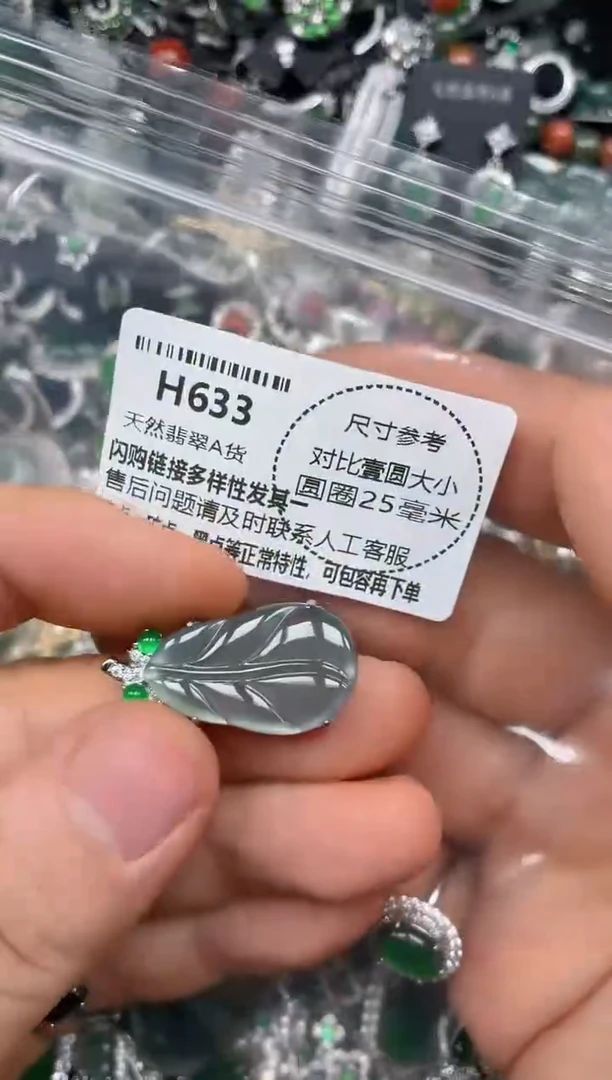 颈饰未镶嵌翡翠H633吊坠