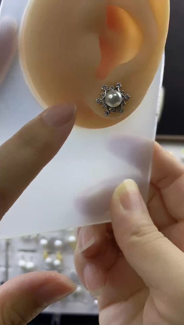合金耳饰淡水珍珠50