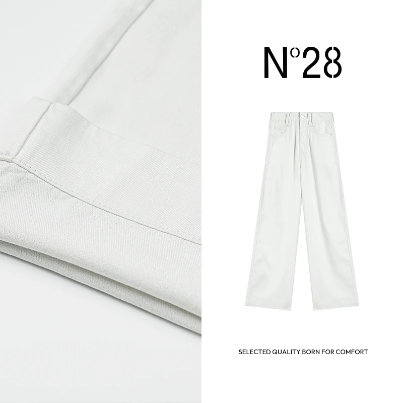 N°28'星河'牛仔阔腿裤夏款宽松高腰休闲慵懒百搭薄款潮流垂感女裤