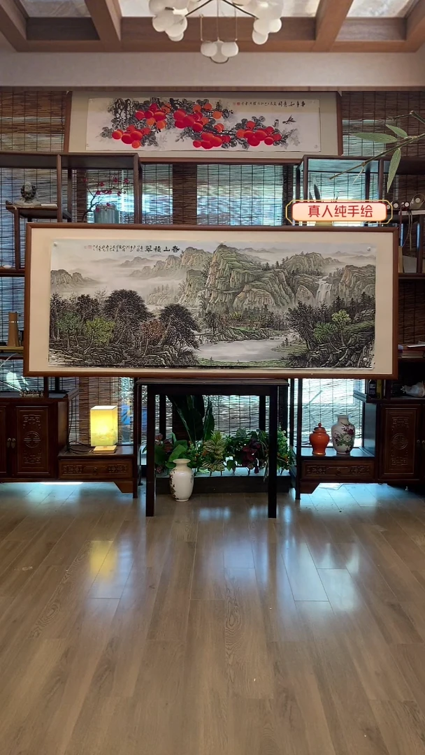 国画国画纯手绘纯实木205*85cm
