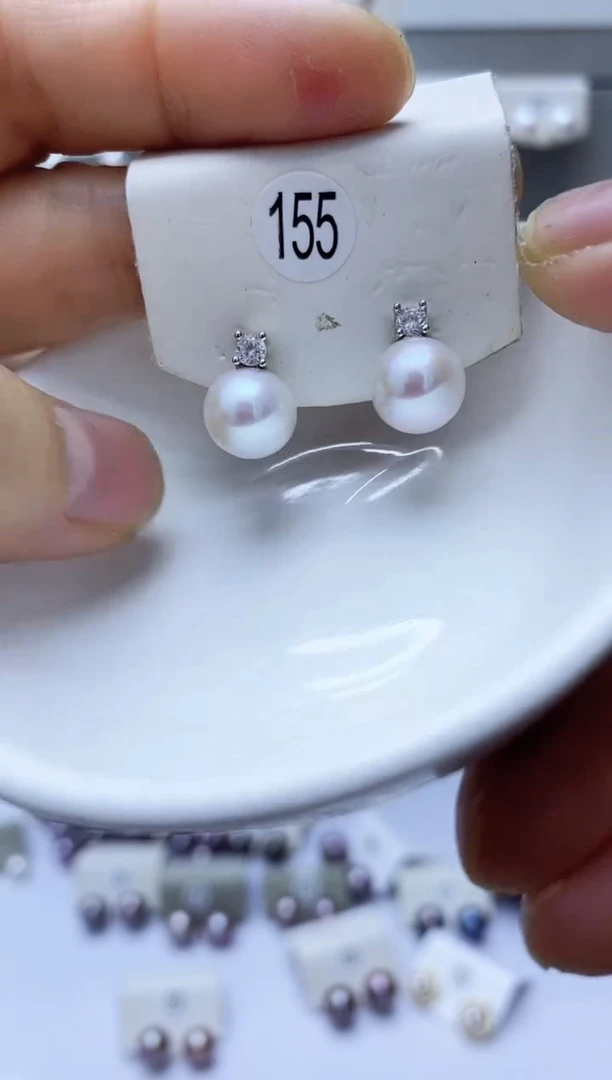 【闪购商品】淡水珍珠耳饰银S925镶嵌155