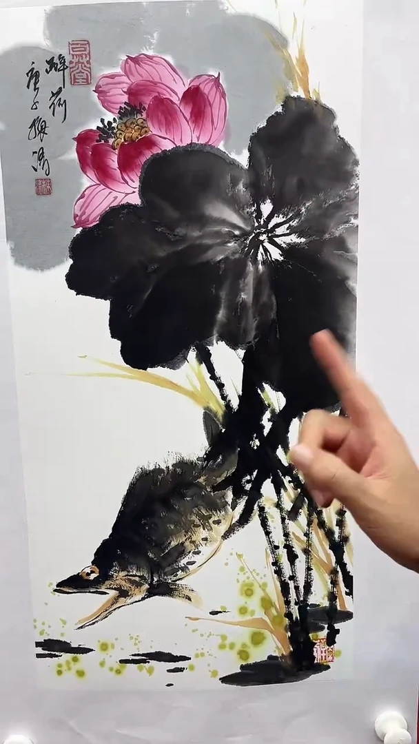 国画梅清-2平尺-花鸟-带醉荷证书