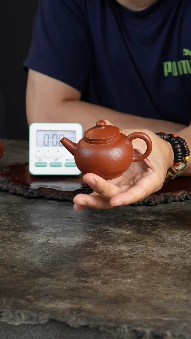 茶壶紫砂a**x老朱泥全手壶