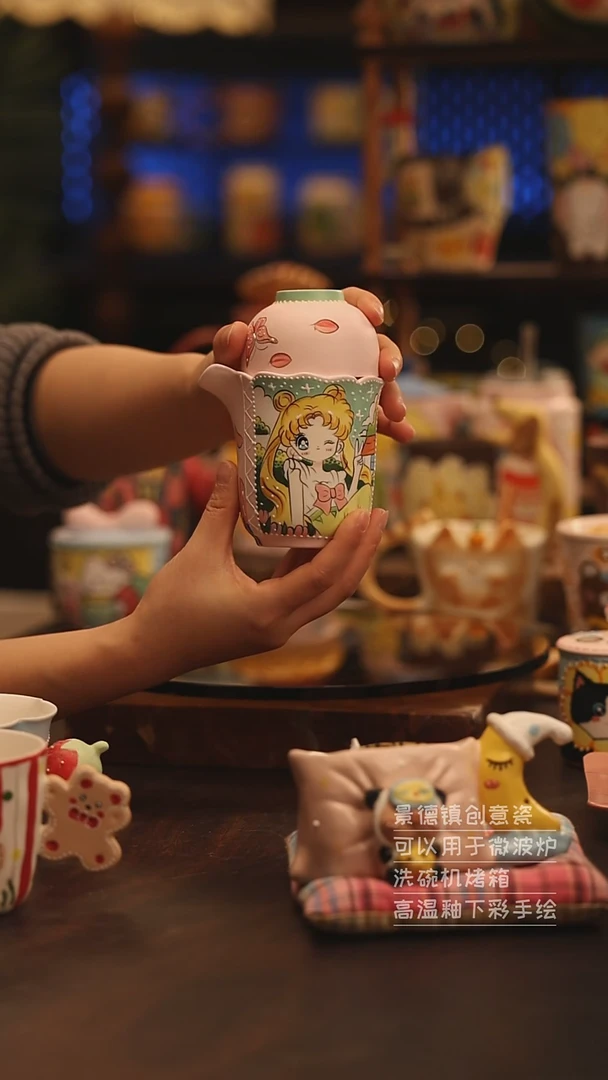 陶瓷景德镇可爱陶瓷釉下彩绘设计师款