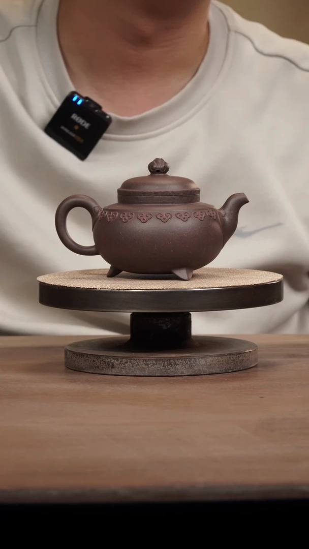 茶壶紫砂木门紫泥云间如意
