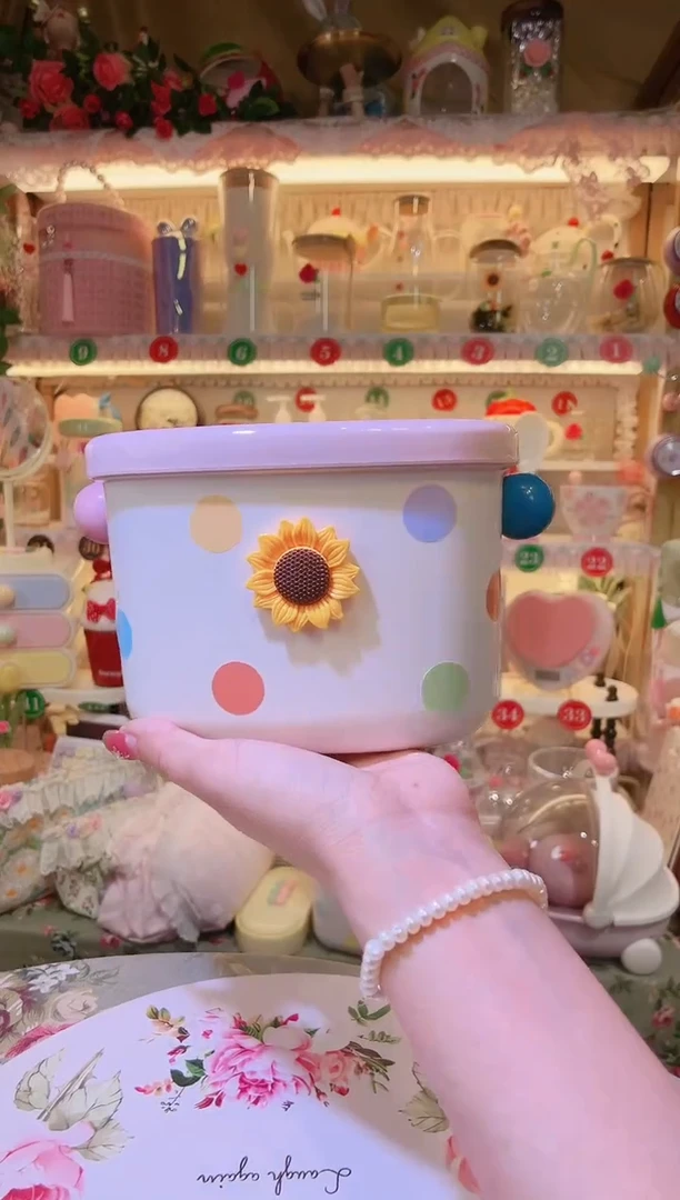 粉色波点收纳盒——手工制作品质好！