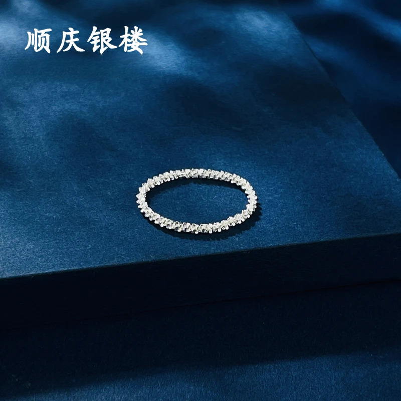 925银戒指 顺庆银楼【璃雨戒指】璀璨盘缠戒指百搭精致时尚ins