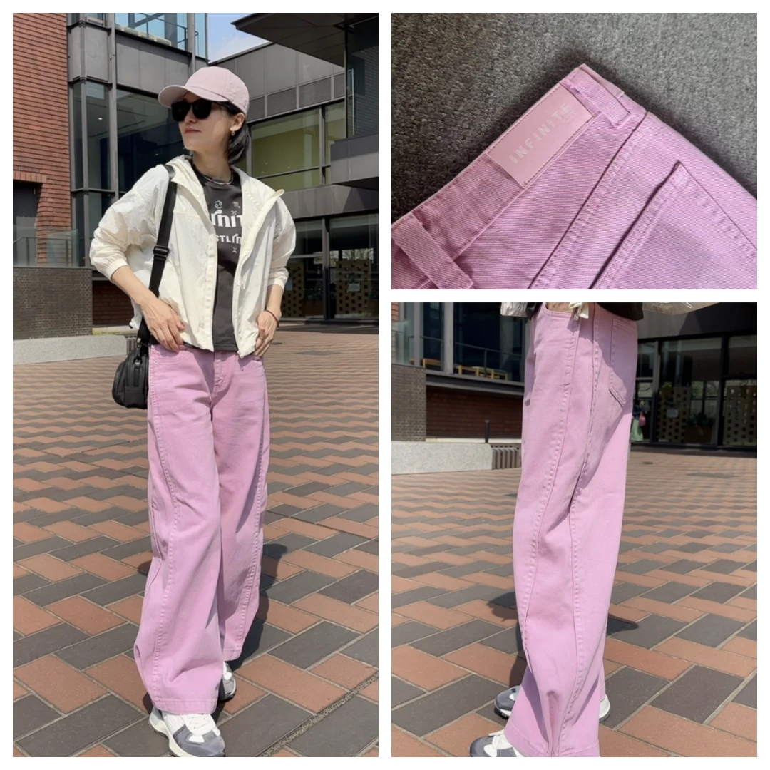 樱花粉【青砖】牛裤无弹