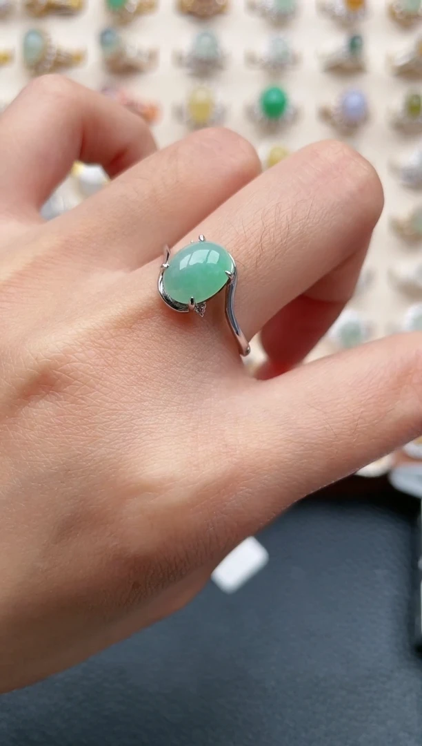 【闪购商品】翡翠戒指银S925镶嵌1111