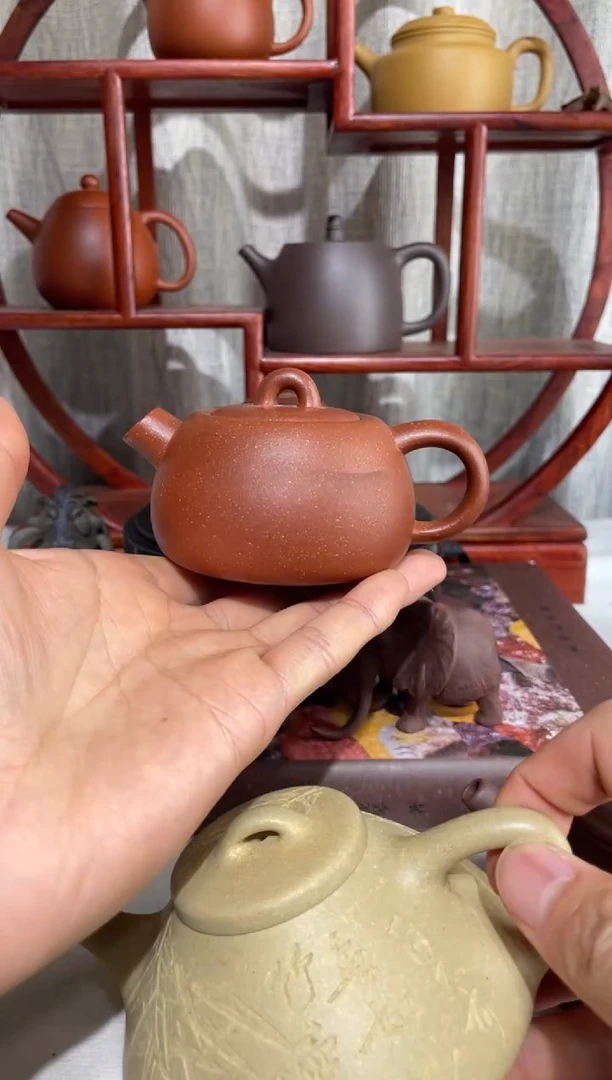 【闪购商品】紫砂茶壶封釉宝山红降坡炮嘴140cc
