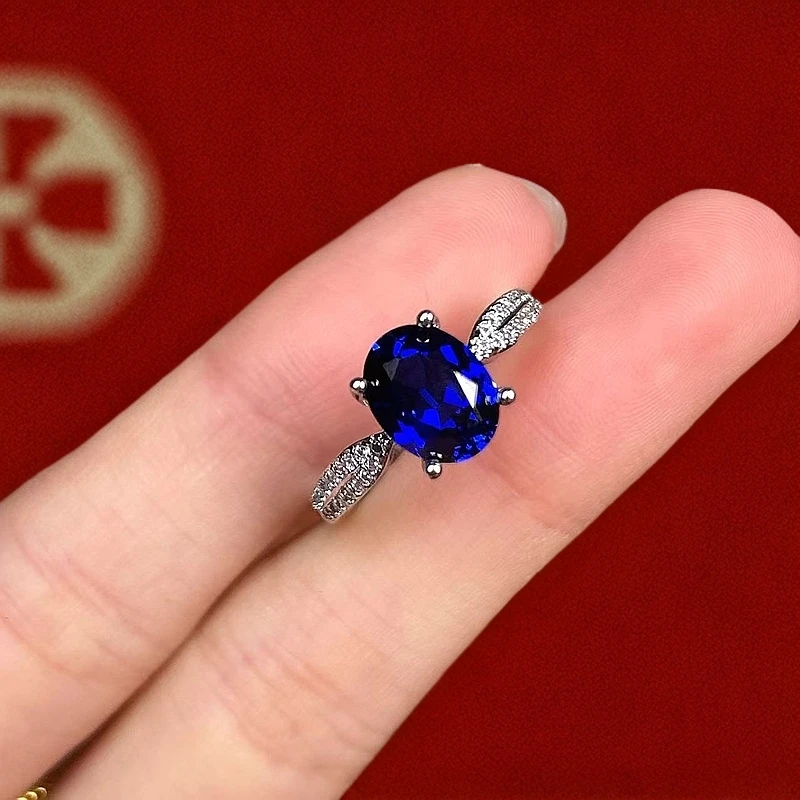 阿鲁沙-典藏高奢培 育蓝宝石-精工合金戒指735