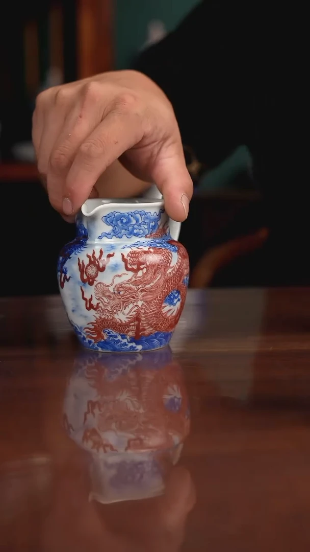 自成堂柴窑青花釉里红