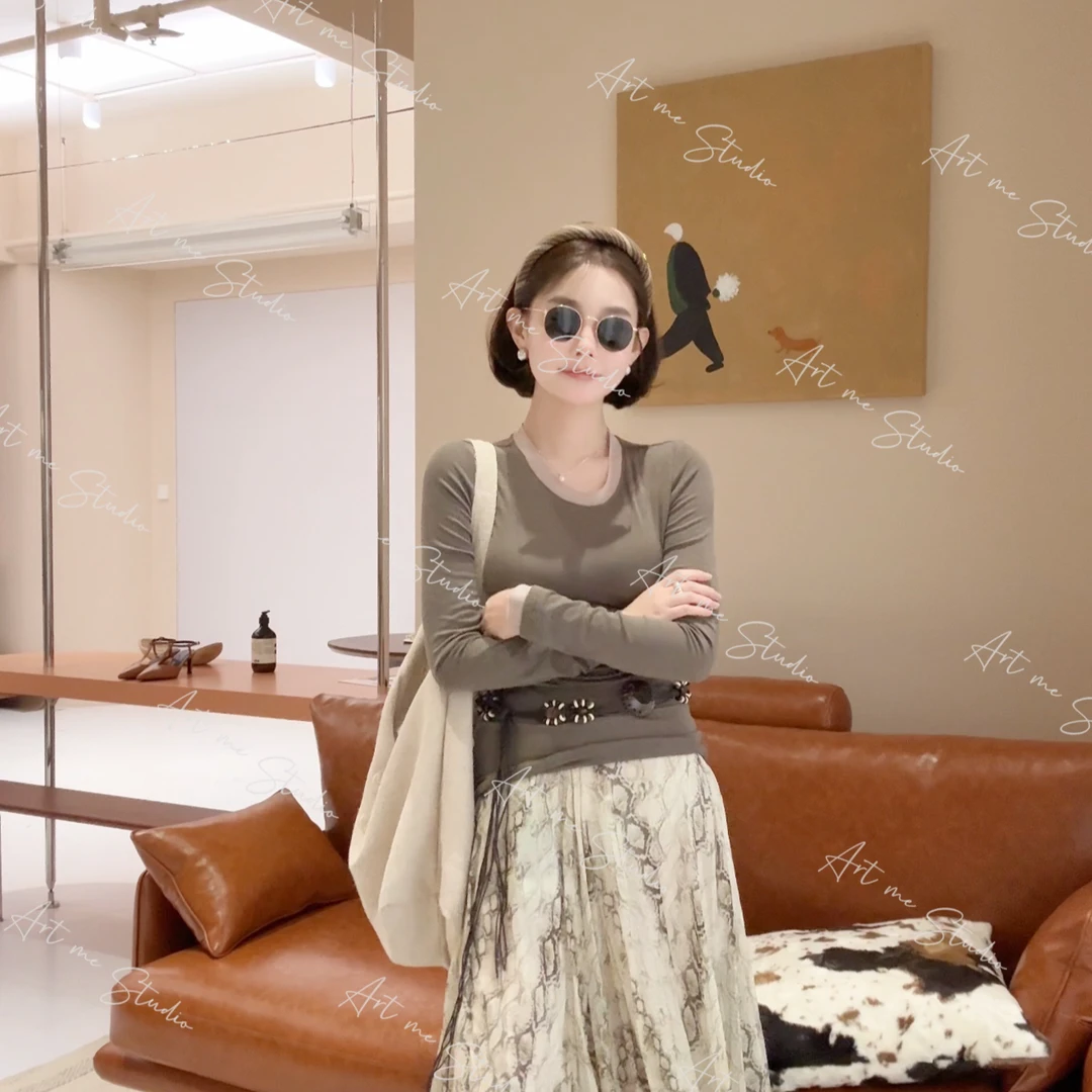 Artme瓜瓜呀【皮肤T三色百搭撞色高质打底上衣】w1296l2