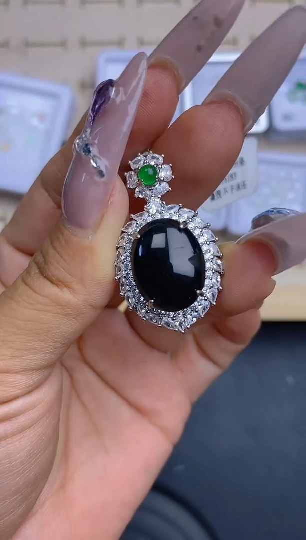 翡翠裸石天然翡翠蛋面31