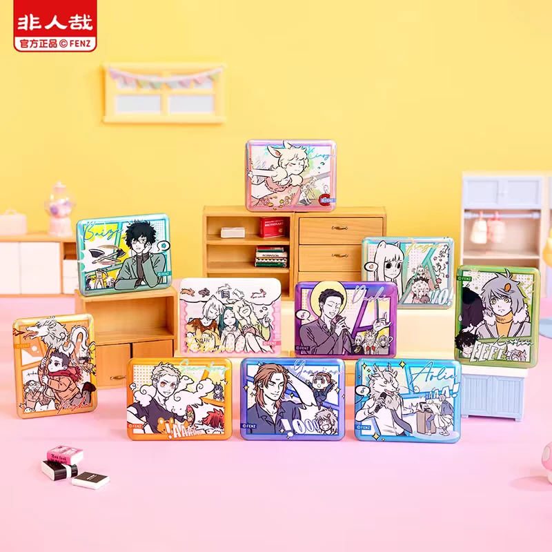 非人哉-悠闲时光系列长方形马口铁徽章吧唧盲盒