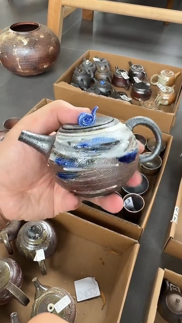 壶192吴松制陶高温裸柴烧茶壶