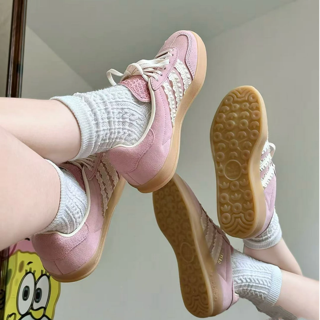 adidas/阿迪达斯三叶草女鞋GAZELLE经典运动德训鞋「T头鞋」JS1413