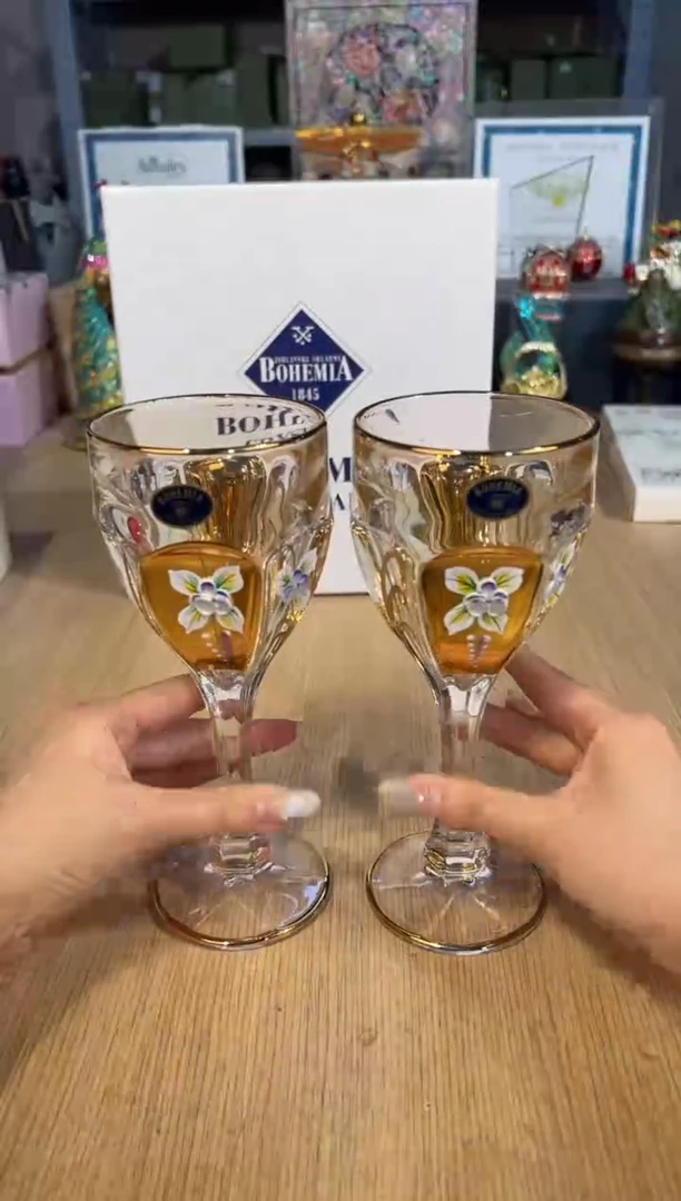 【闪购商品】杯114波西米亚红酒对杯（花）