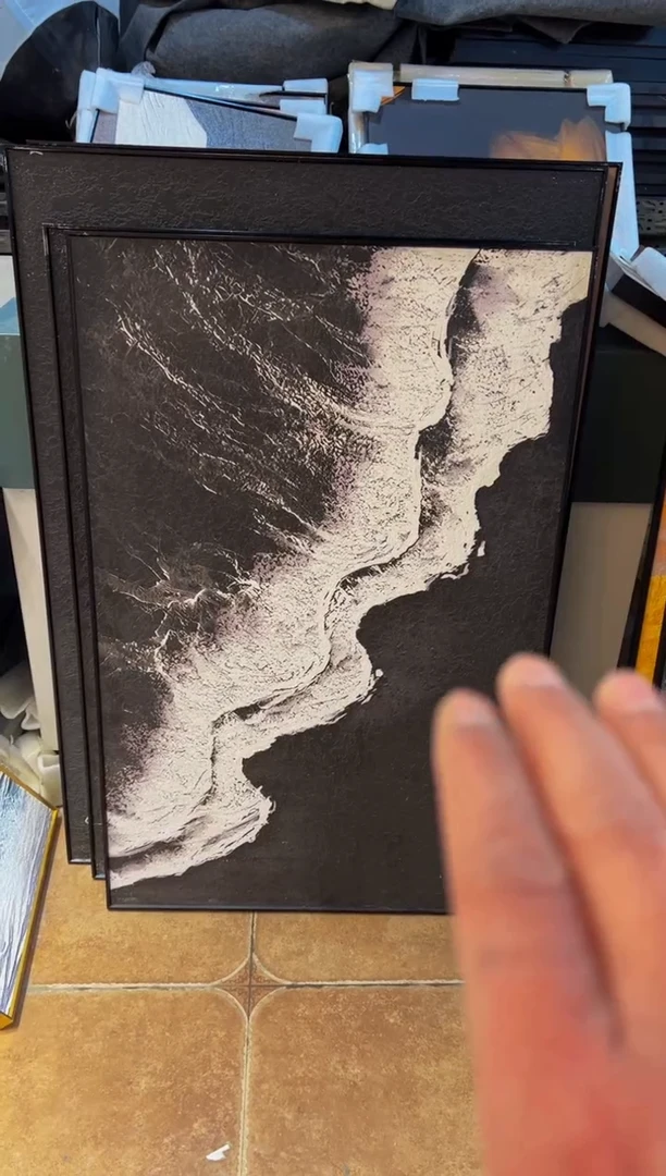 竖款海浪80*120黑框