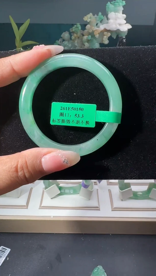 未镶嵌手镯石英质玉（非洲翠）手镯