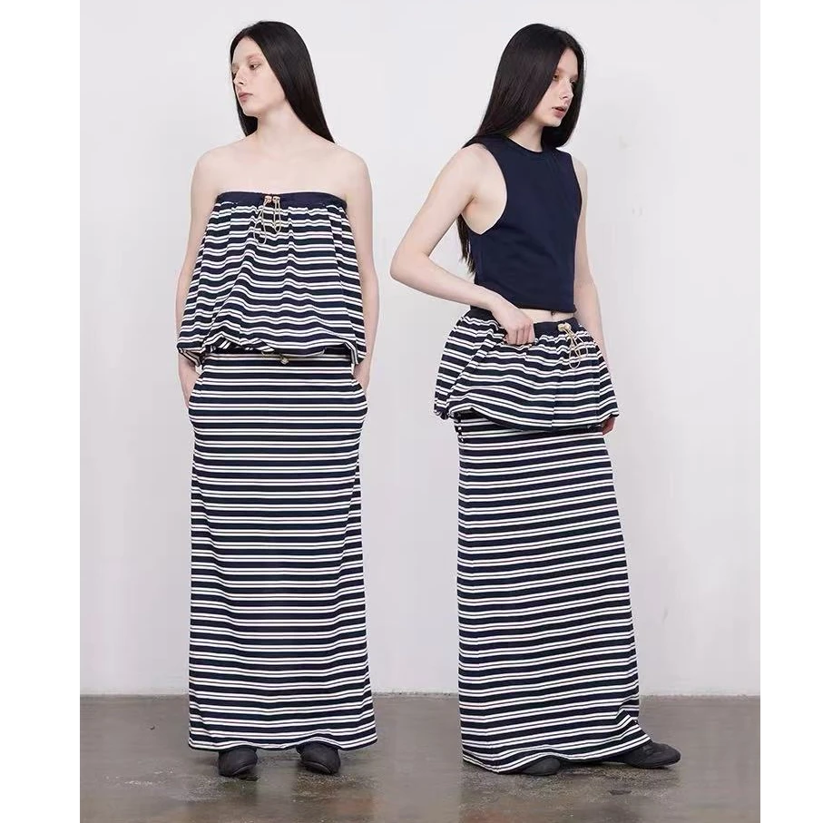 【LOCAT】do not disturb  抽绳抹胸连衣裙可两穿半裙  DND156