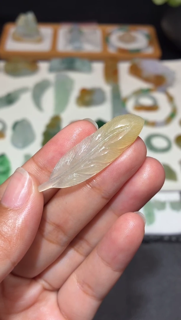未镶嵌定制翡翠羽毛