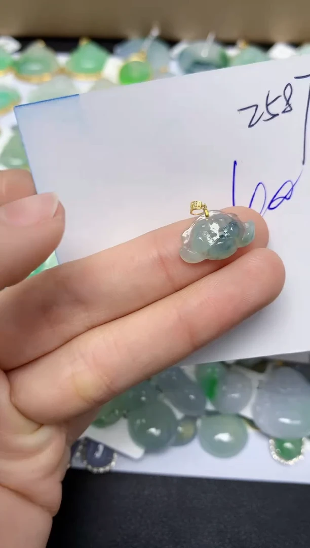 【闪购商品】翡翠颈饰18K金镶嵌 天然翡翠A货