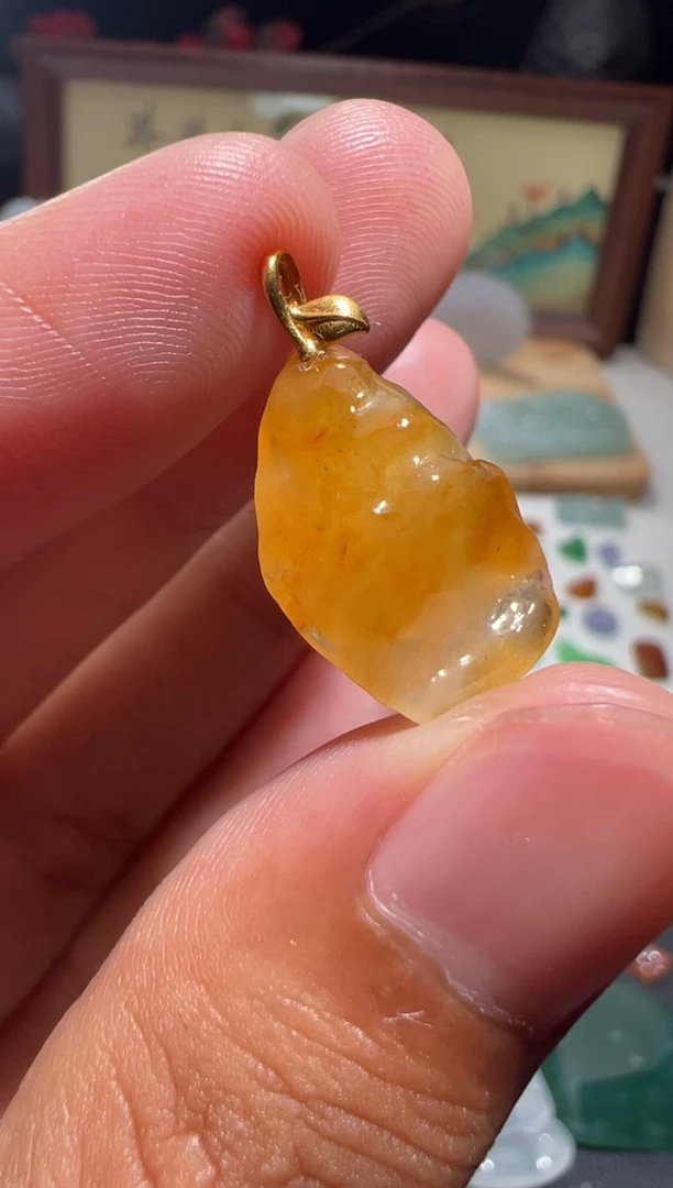 【闪购商品】定制翡翠18K金镶嵌天然缅甸A货翡翠