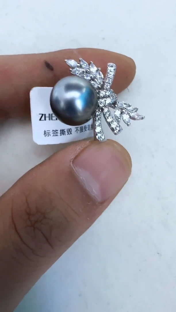 【闪购商品】海水珍珠戒指银S925镶嵌戒指