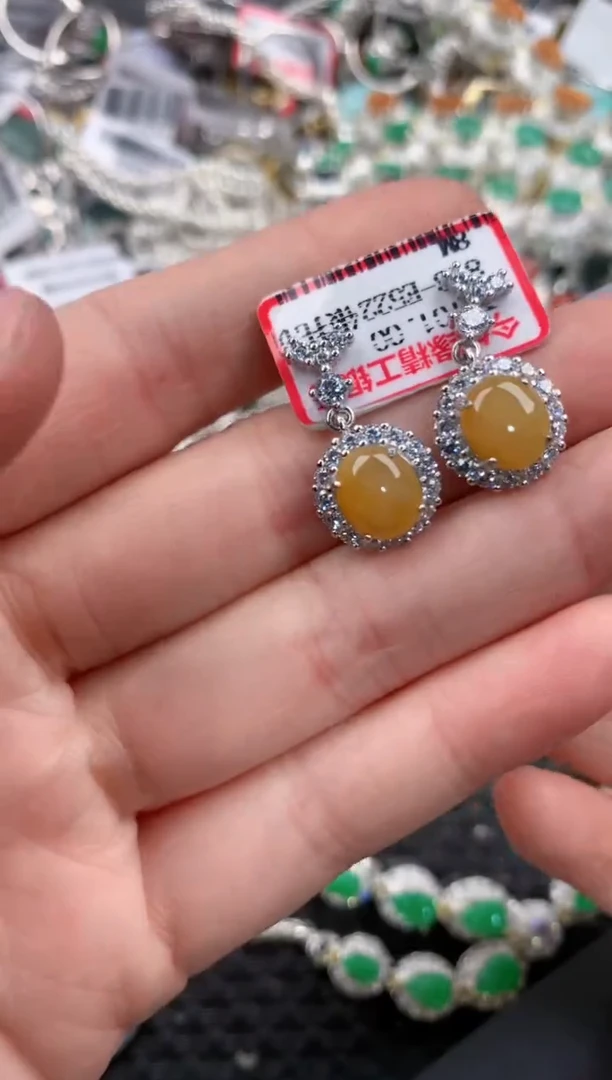 银S925镶嵌戒指翡翠1313---7