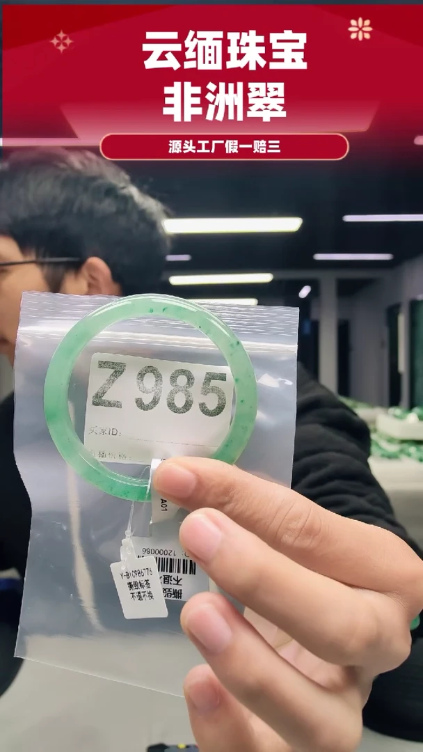 未镶嵌手镯石英质玉（非洲翠）57圈口Z985