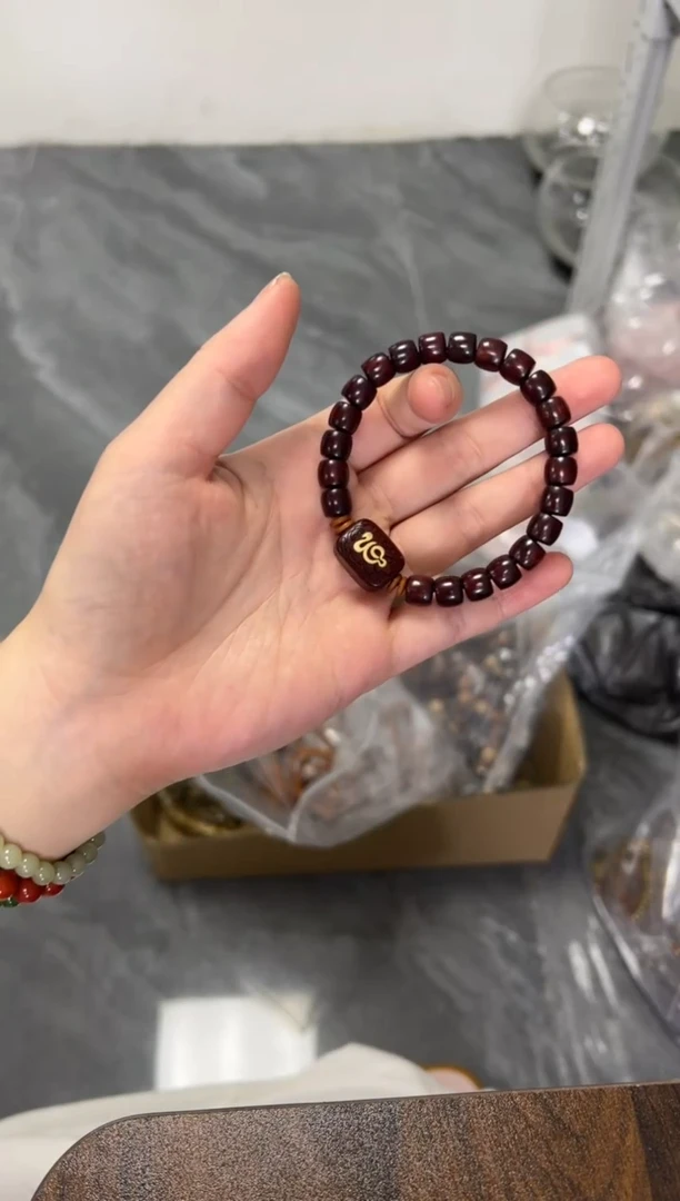 小叶紫檀手串/手链紫檀木直切搭配款手串[1383]