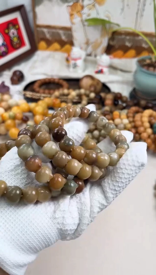 手串菩提根/象牙果a666 卡13.5 油膏瑕疵