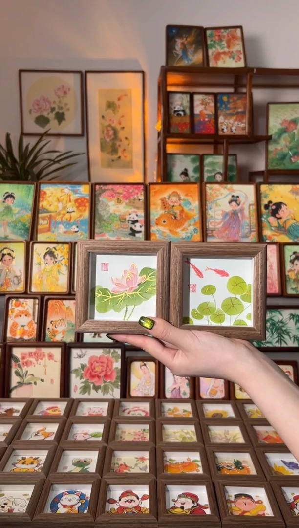 【闪购商品】国画荷叶荷花 金钱草 一组11