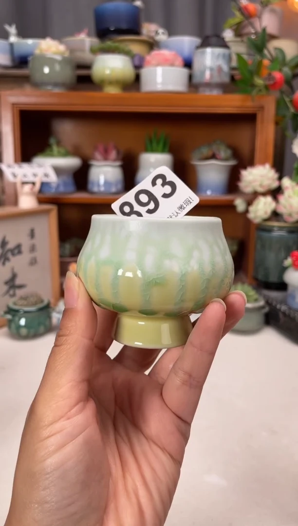 瓷片893知木小芳花盆