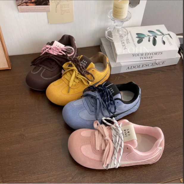 2025新款春季泡芙德训鞋丑萌小众板鞋休闲ins厚底休闲运动鞋单鞋