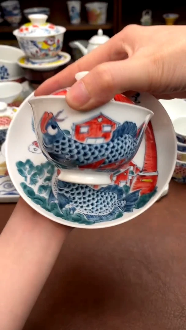 陶溪川盖碗+壶承景德镇昨明陶瓷