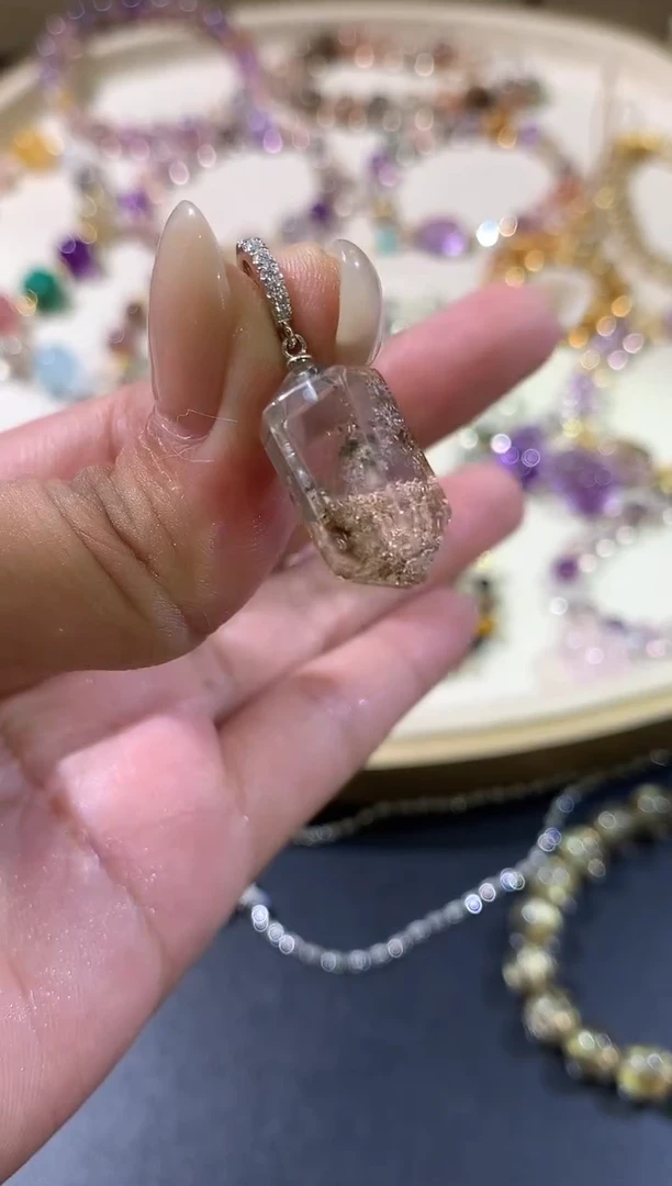 吊坠(不含链)银S925镶嵌水晶W159|250