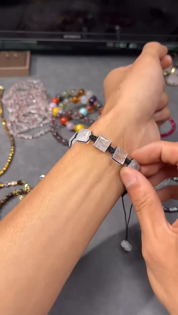 水晶手链未镶嵌白水晶手饰 多样性发一