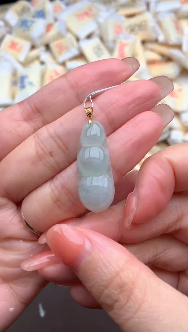 【闪购商品】翡翠挂件18K金镶嵌一