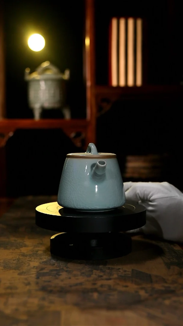 其他原矿青绿釉竹君壶一壶四杯