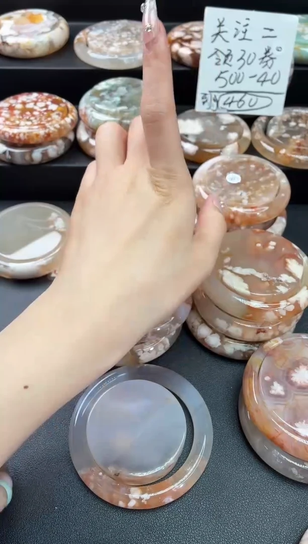 手镯玛瑙/玉髓未镶嵌石英质玉57圈(赠送镯心)圈建议拍大