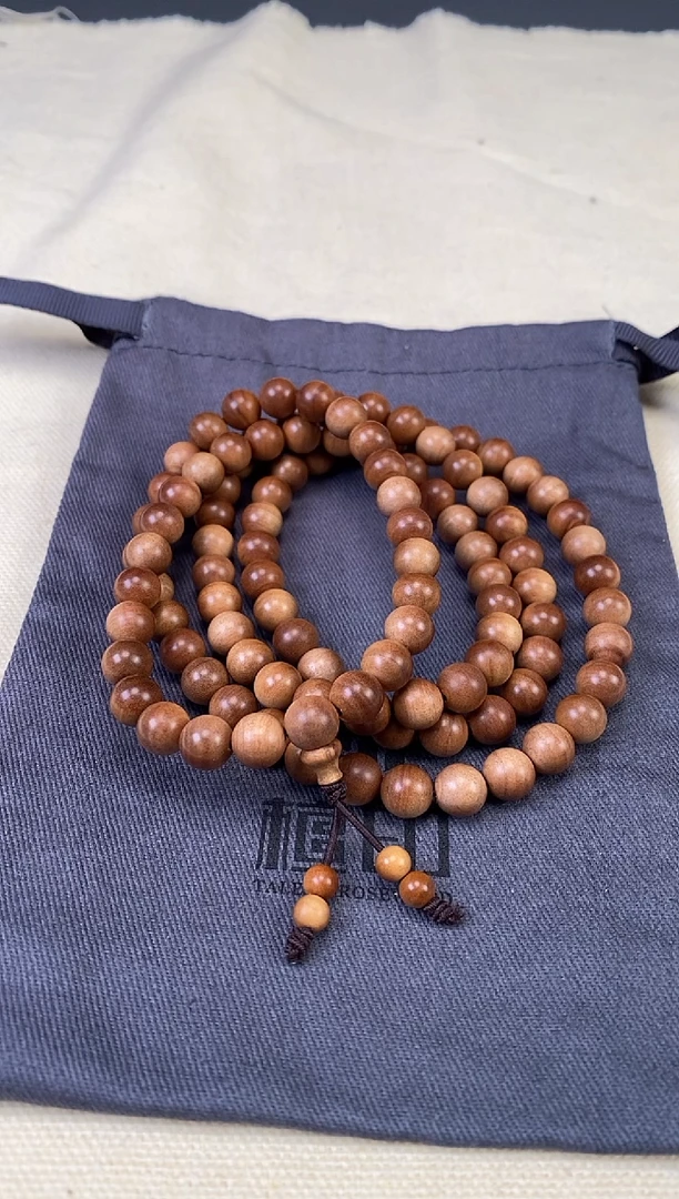 檀香木手串/手链印度老山檀香 0.8x108横纹